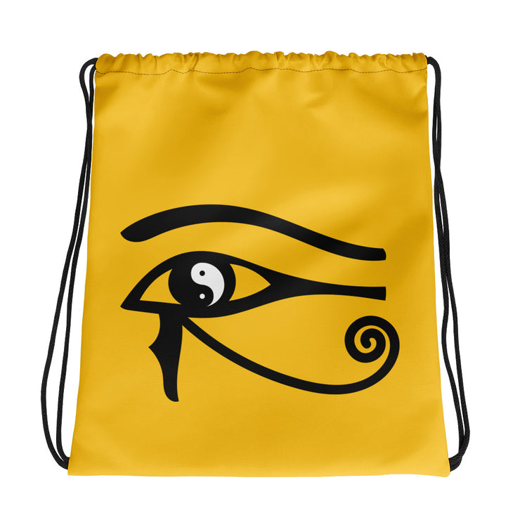 Horus Ying Yang Eye Drawstring bag