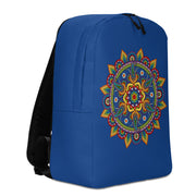 Blue Zi Zi Mandala Minimalist Backpack