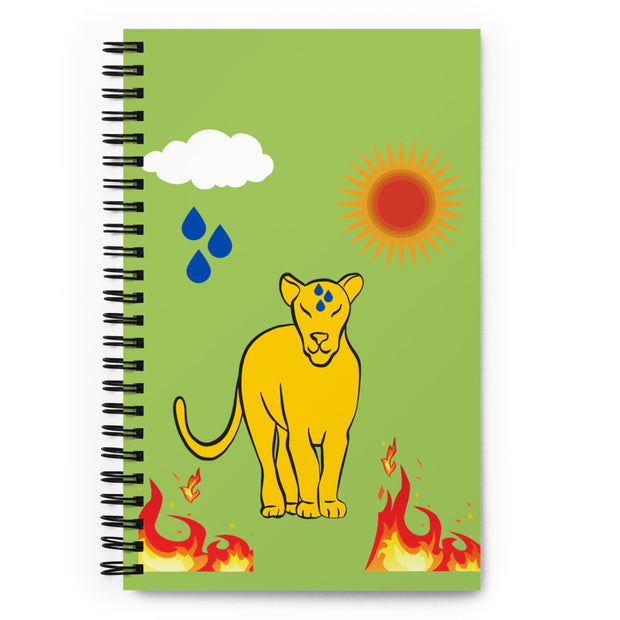 Lioness Calls Rain Spiral notebook